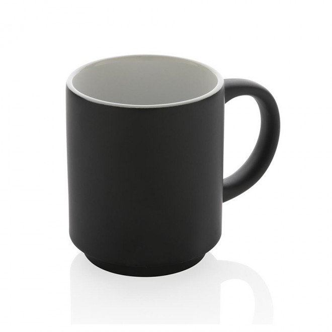 MUG PERSONNALISÉ EN CÉRAMIQUE 180 ML 'MOIO' - noir
