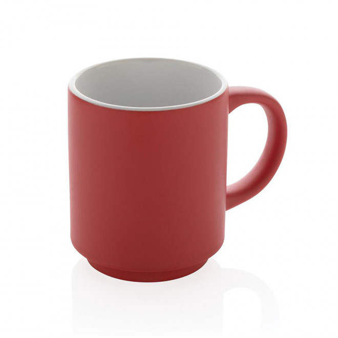 MUG PERSONNALISÉ EN CÉRAMIQUE 180 ML 'MOIO' - rouge