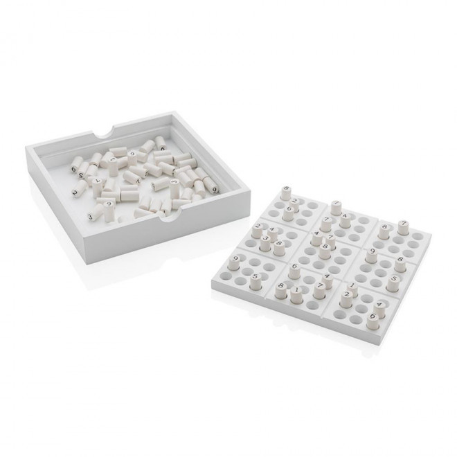 JEU DE SUDOKU EN BOIS PERSONNALISABLE 'SUDOKHIO' - blanc