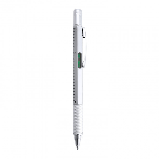 STYLO PERSONNALISABLE MULTIFONCTIONS ALUMINIUM 'SAURILA' - argenté