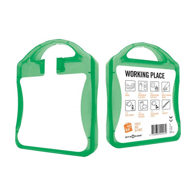 KIT DE SECOURS PUBLICITAIRE 'MY KIT TRAVAIL' - vert