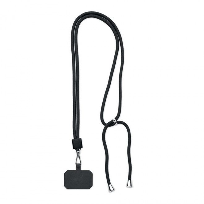 TOUR DE COU TELEPHONE CORDON PERSONNALISABLE 'MOBILA FULL BLACK' - noir