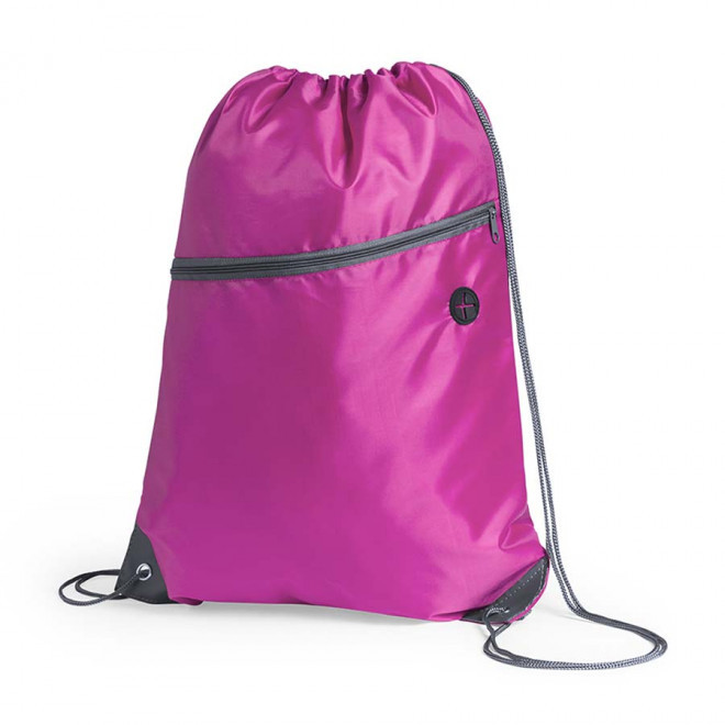 SAC À DOS PERSONNALISABLE AVEC POCHE ZIPPÉE 'KANTO' - fuchsia