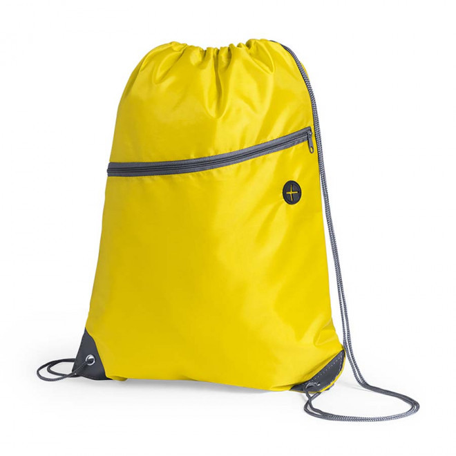 SAC À DOS PERSONNALISABLE AVEC POCHE ZIPPÉE 'KANTO' - jaune
