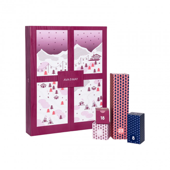 CALENDRIER DE L AVENT PERSONNALISABLE 'AVA MAY' - violet