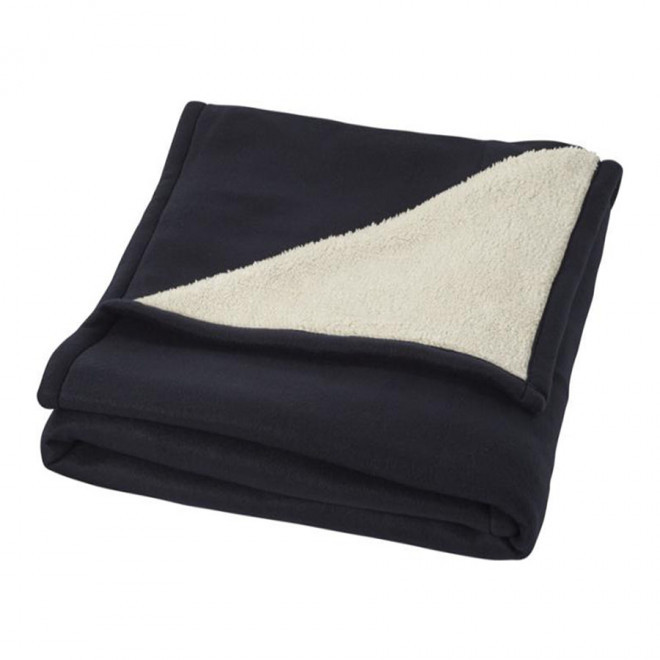 COUVERTURE PERSONNALISABLE 'VOLNA' - marine/blanc