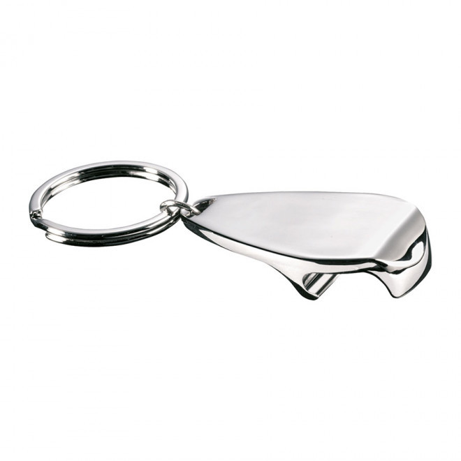 PORTE-CLES PERSONNALISABLE 'METALO' - décapsuleur