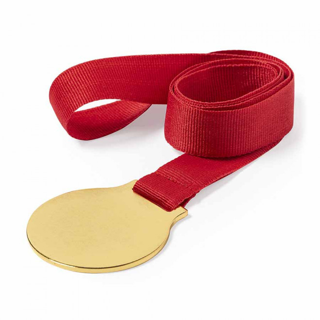 MÉDAILLE PERSONNALISÉE EN MÉTAL 'CHAMPS' - rouge/or