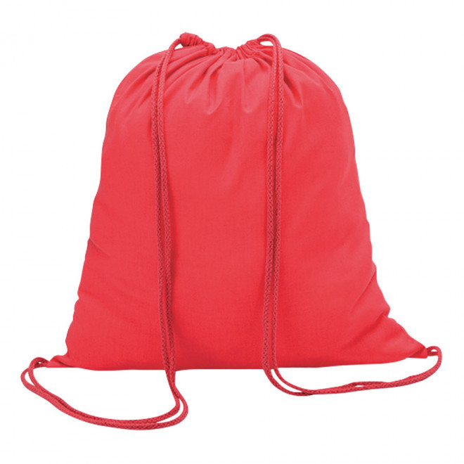 SAC À DOS PUBLICITAIRE EN COTON 'RHIDA COULEUR' 100 GR/M² - rouge