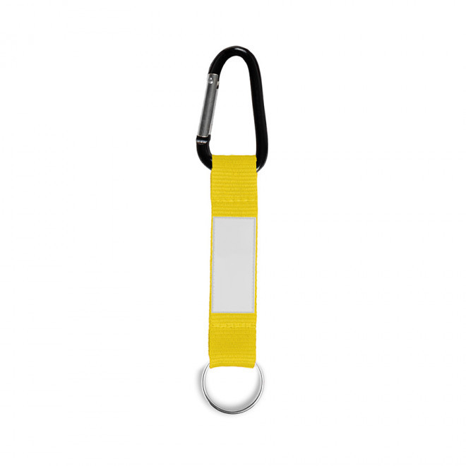 PORTE-CLÉS AVEC MOUSQUETON PERSONNALISÉ 'HOOKY PVC' - jaune