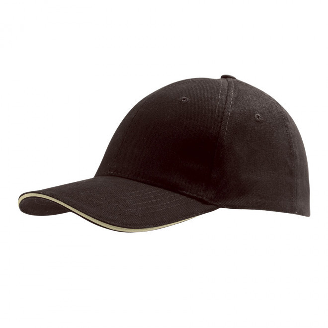 CASQUETTE PUBLICITAIRE 'BUFFALO' 260 GR/M² - chocolat/beige