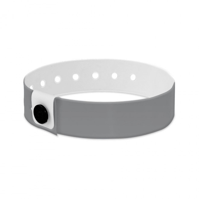 BRACELET PERSONNALISÉ EN VINYLE 'PUNCHY'  - gris