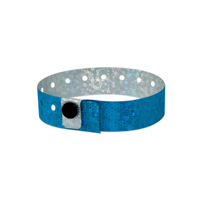 BRACELET PUBLICITAIRE EN VINYLE 'PUNCHY SHINE'  - bleu