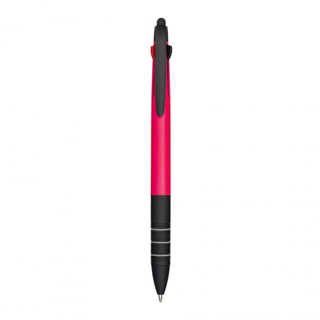 STYLO PUBLICITAIRE 3 COULEURS AVEC STYLET 'MAYALL' - fuchsia