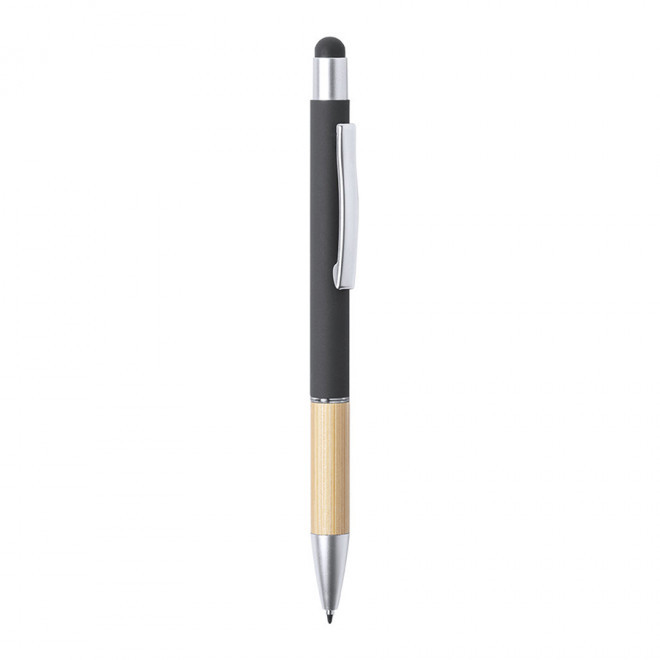 STYLO PUBLICITAIRE EN ALUMINUM 'ALUSTI SOFT TOUCH' - noir