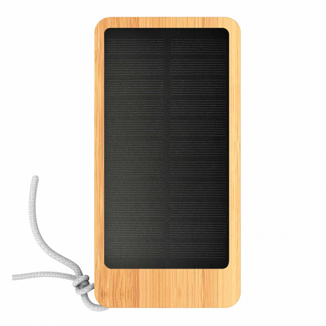 BATTERIE SOLAIRE PUBLICITAIRE 10 000 MAH LIVOO® 'FUDO' - bois/noir