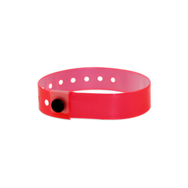 BRACELET PERSONNALISABLE EN VINYLE 'PUNCHY TRANSLUCIDE' - pomme rouge