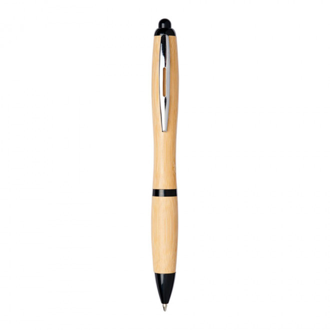 STYLO EN BAMBOU PUBLICITAIRE 'RIOWOOD' RAPIDE 4J - noir
