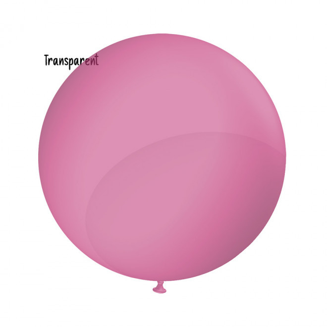  BALLONS DE BAUDRUCHE GÉANTS PERSONNALISÉS 'LUFTA' - rose transparent