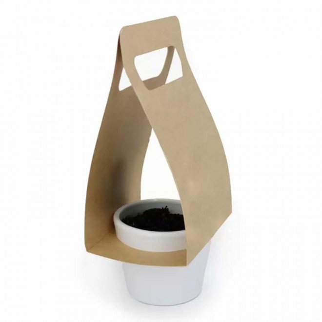 PLANTE DEPOLLUANTE POT CERAMIQUE PUBLICITAIRE 'SAIRA' - blanc