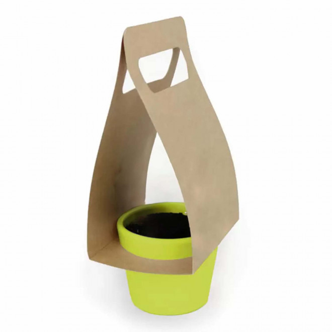 PLANTE DEPOLLUANTE POT CERAMIQUE PUBLICITAIRE 'SAIRA' - vert