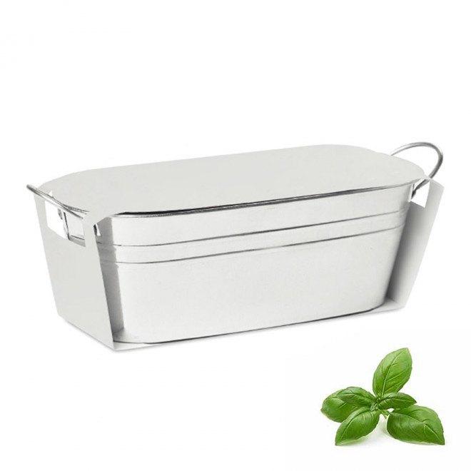 BAC A PLANTES PUBLICITAIRE 'BACAN BLANC' - basilic