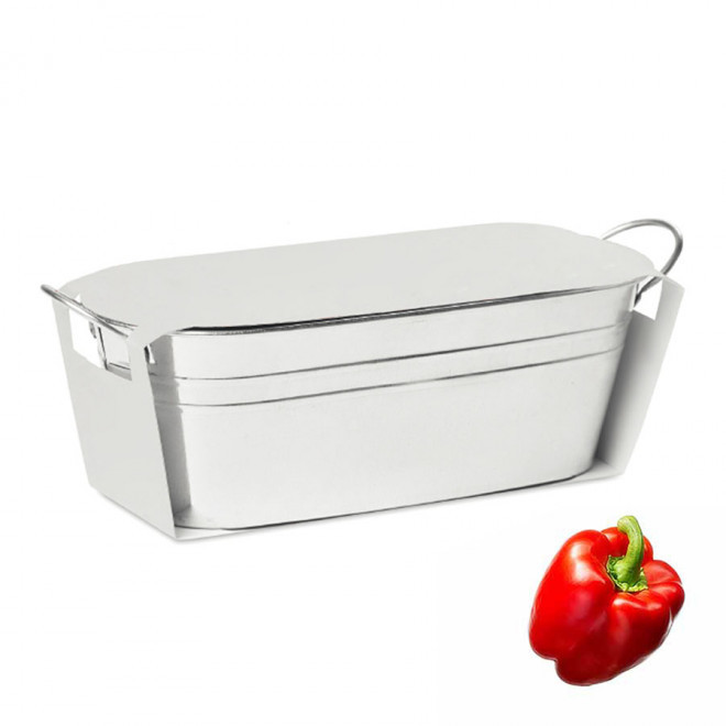 BAC A PLANTES PUBLICITAIRE 'BACAN BLANC' - poivrons