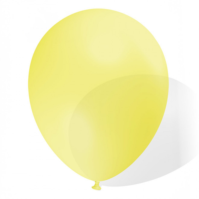 LOT DE 100 BALLONS DE BAUDRUCHE PUBLICITAIRES ø25 CM 'LUFT' - transparent jaune