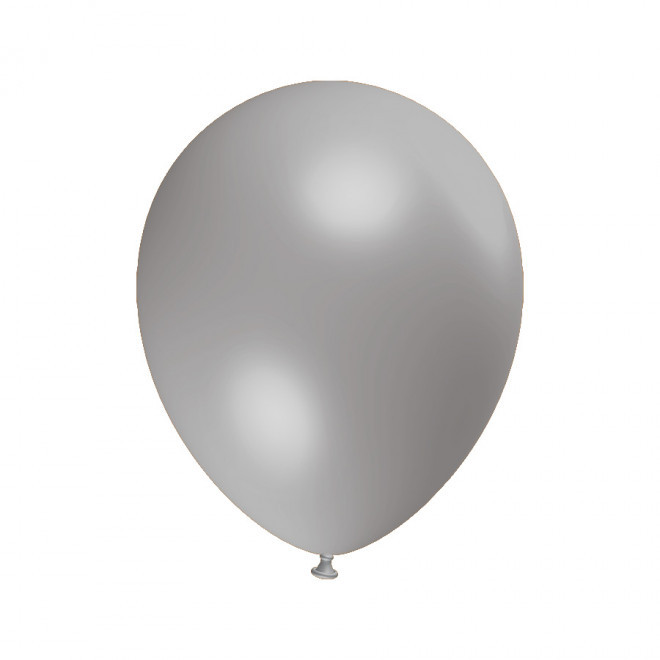 LOT DE 100 BALLONS PERSONNALISÉS 30CM 'LUFT MÉTAL' - argenté