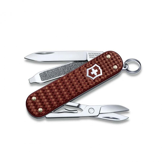 COUTEAU SUISSE 5 FONCTIONS PUBLICITAIRE 'PRECIOUS ALOX' - marron