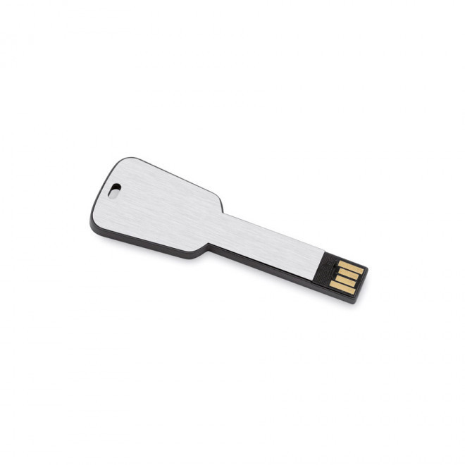 CLE USB PUBLICITAIRE EN FORME DE CLÉ 'KEYFLASH' 2GO A 16GO - argenté