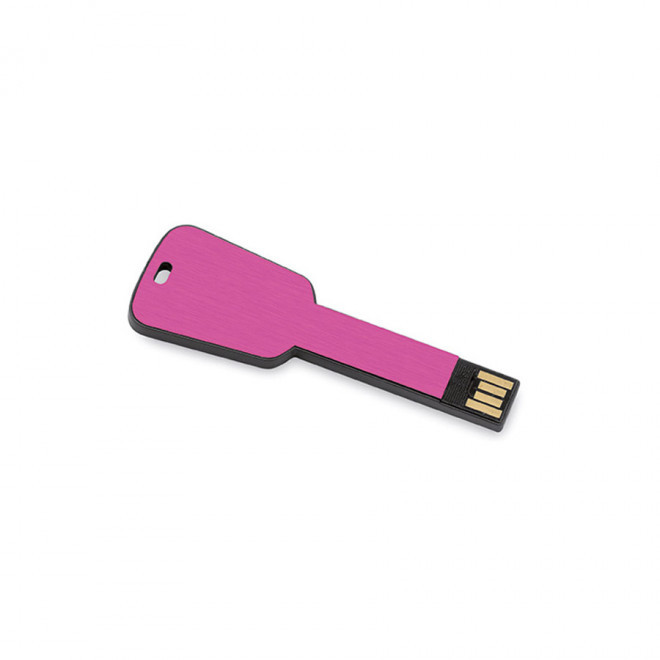 CLE USB PUBLICITAIRE EN FORME DE CLÉ 'KEYFLASH' 2GO A 16GO - rose