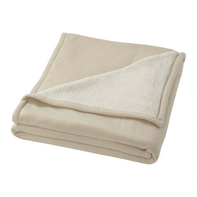 PLAID EN POLAIRE PUBLICITAIRE 'VOLNA' 4J - blanc cassé