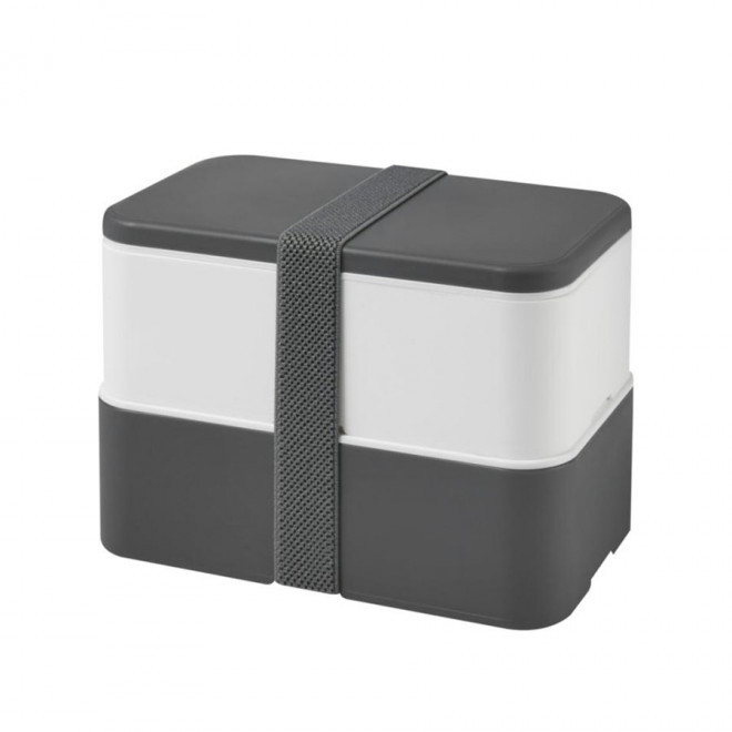 LUNCH BOX PUBLICITAIRE 'STOOBO DOUBLE' RAPIDE 4J - gris/blanc