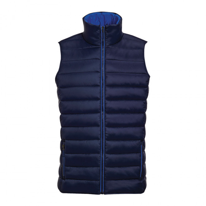 DOUDOUNE PUBLICITAIRE SANS MANCHE HOMME 'WAVE' - marine