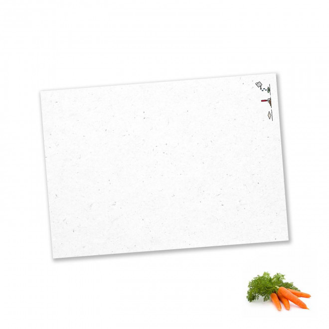 PAPIER ENSEMENCE MIE PERSONNALISE 'HORTUS' A5 - carotte