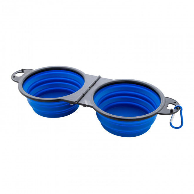 GAMELLE DOUBLE PLIABLE PERSONNALISABLE 'TARA DOUBLE' - bleu