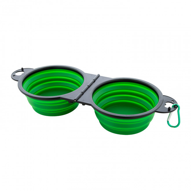 GAMELLE DOUBLE PLIABLE PERSONNALISABLE 'TARA DOUBLE' - vert