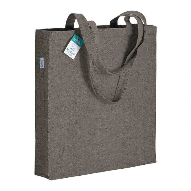 TOTE BAG EN COTON RECYCLE PUBLICITAIRE 280G 'BOQUITA' - noir
