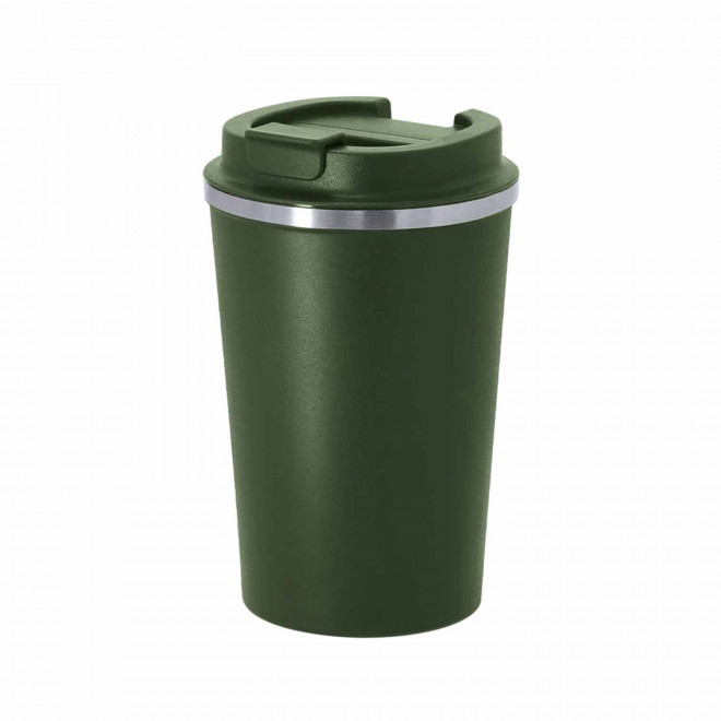 MUG PERSONNALISABLE ACIER INOX DOUBLE PAROI 350 ML 'TOODI' - vert