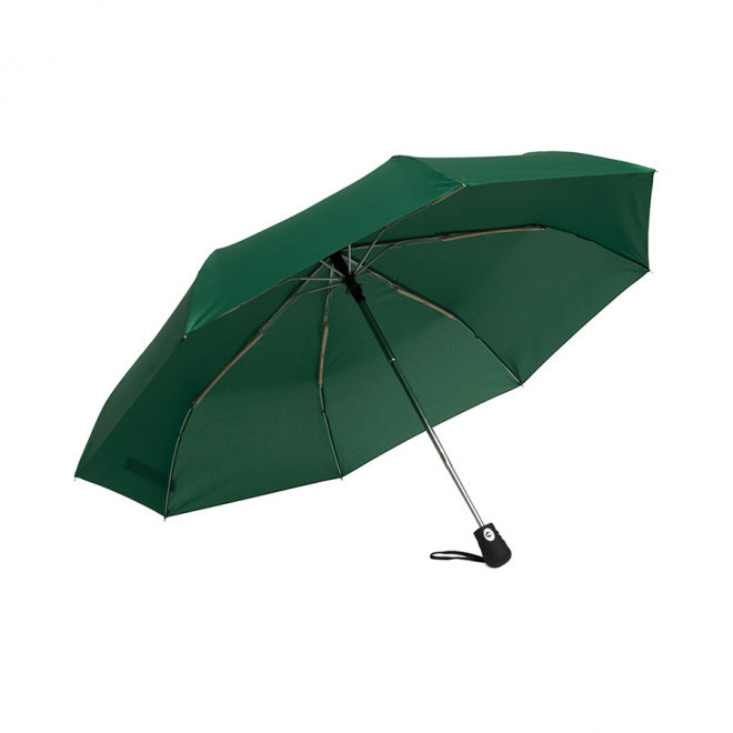 PARAPLUIE PUBLICITAIRE TEMPETE PLIABLE OUVERTURE AUTO 'THURSO' - vert foncé