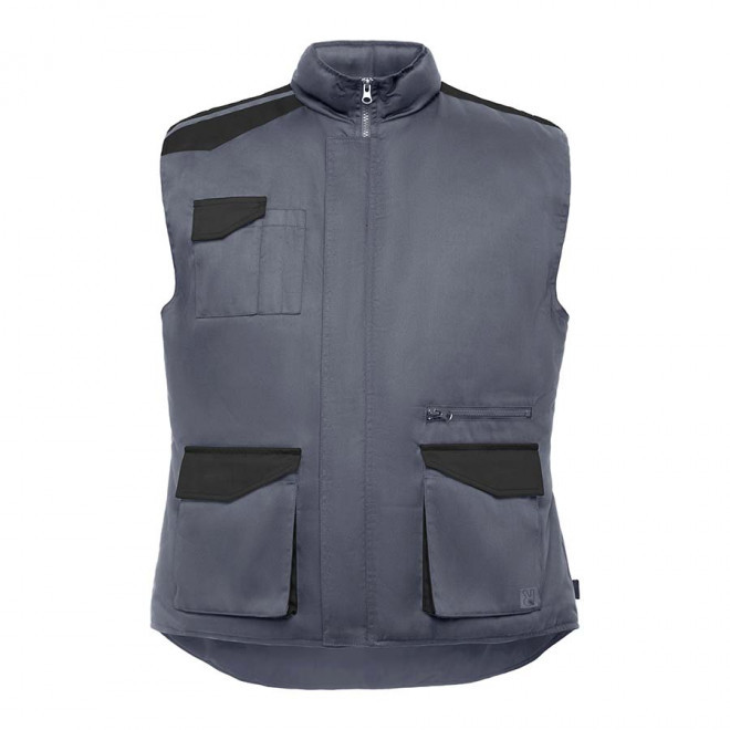 GILET TRAVAIL PERSONNALISABLE 'ARMODO' - gris/noir