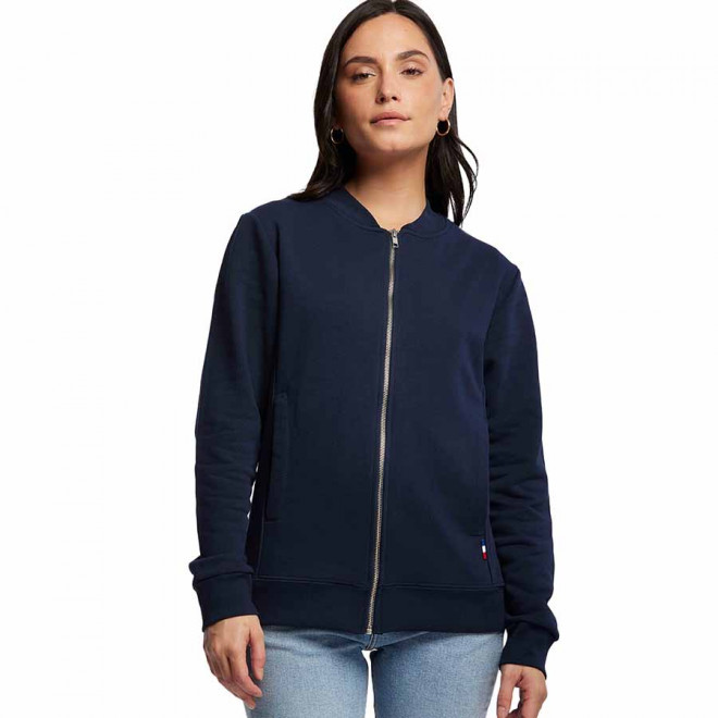 VESTE TEDDY PUBLICITAIRE LES FILOSOPHES® 'CAMUS' - bleu marine