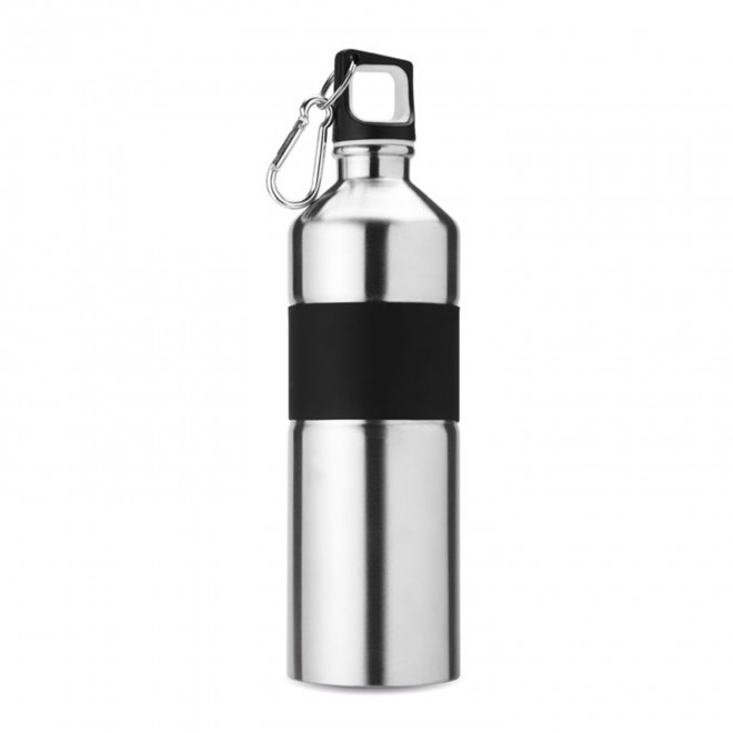 GOURDE ACIER PERSONNALISABLE AVEC GRIP 750 ML 'MOOVO' - argenté