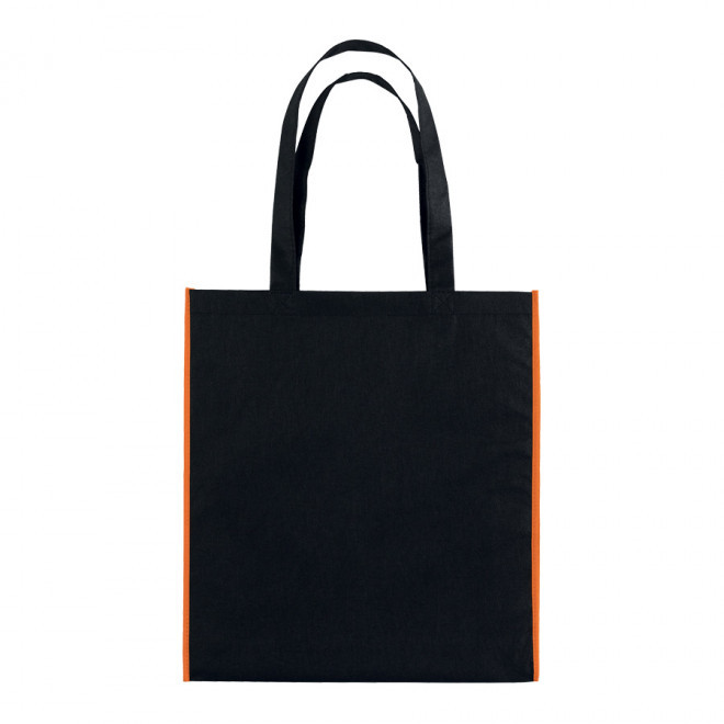 SAC SHOPPING PUBLICITAIRE 'LISBOA' 80 GR/M² - noir/orange