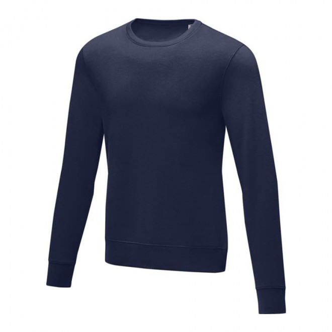 SWEAT COL ROND PUBLICITAIRE HOMME 'ZERIO' - bleu marine
