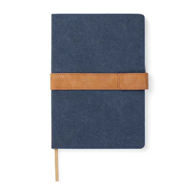 CARNET EN TOILE PUBLICITAIRE 'RETRI' - bleu marine