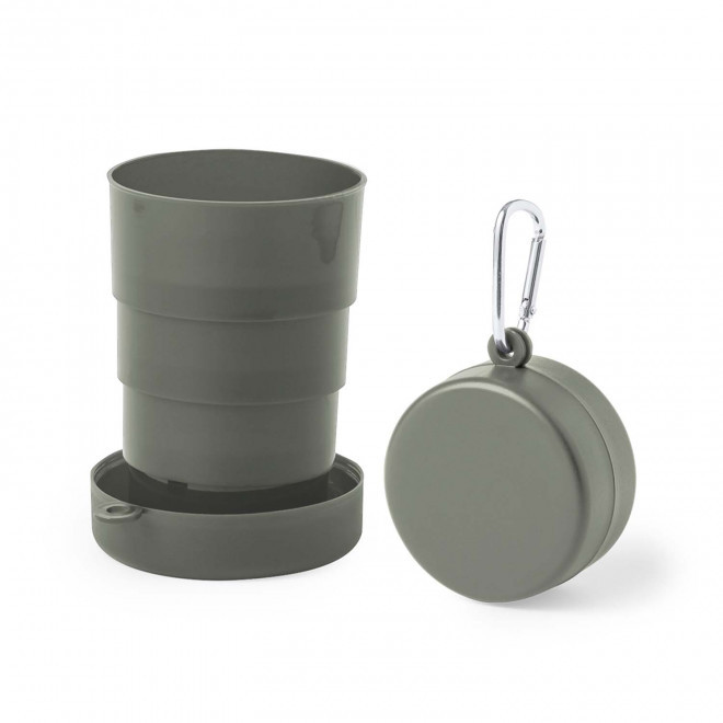 GOBELET PLIABLE PUBLICITAIRE 'SAMANIA RECYCLE' - gris