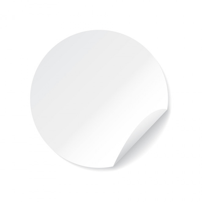 STICKERS ROND PUBLICITAIRE PAPIER COUCHE 'KLISTER' - ø 5 cm