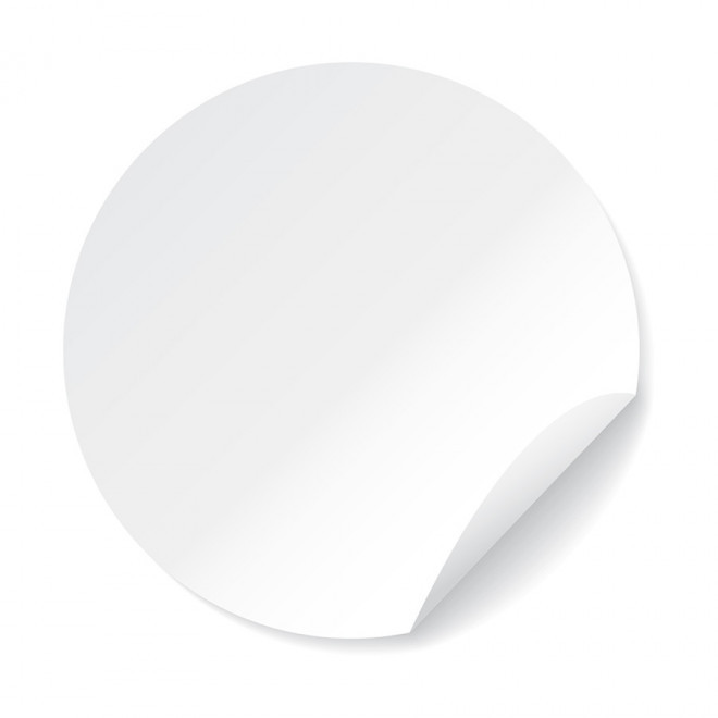 STICKERS ROND PUBLICITAIRE PAPIER COUCHE 'KLISTER' - ø 7 cm